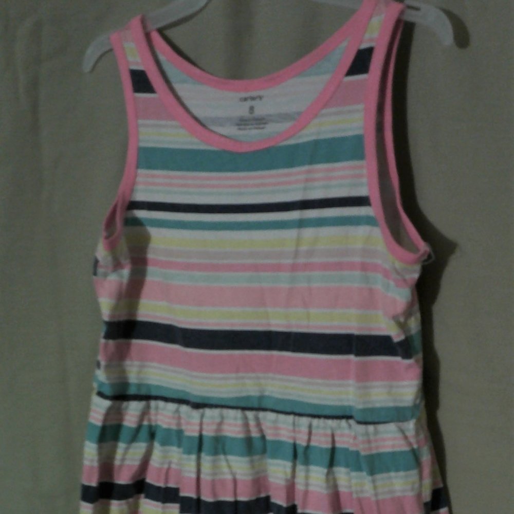 Pink colorful cotton dress
